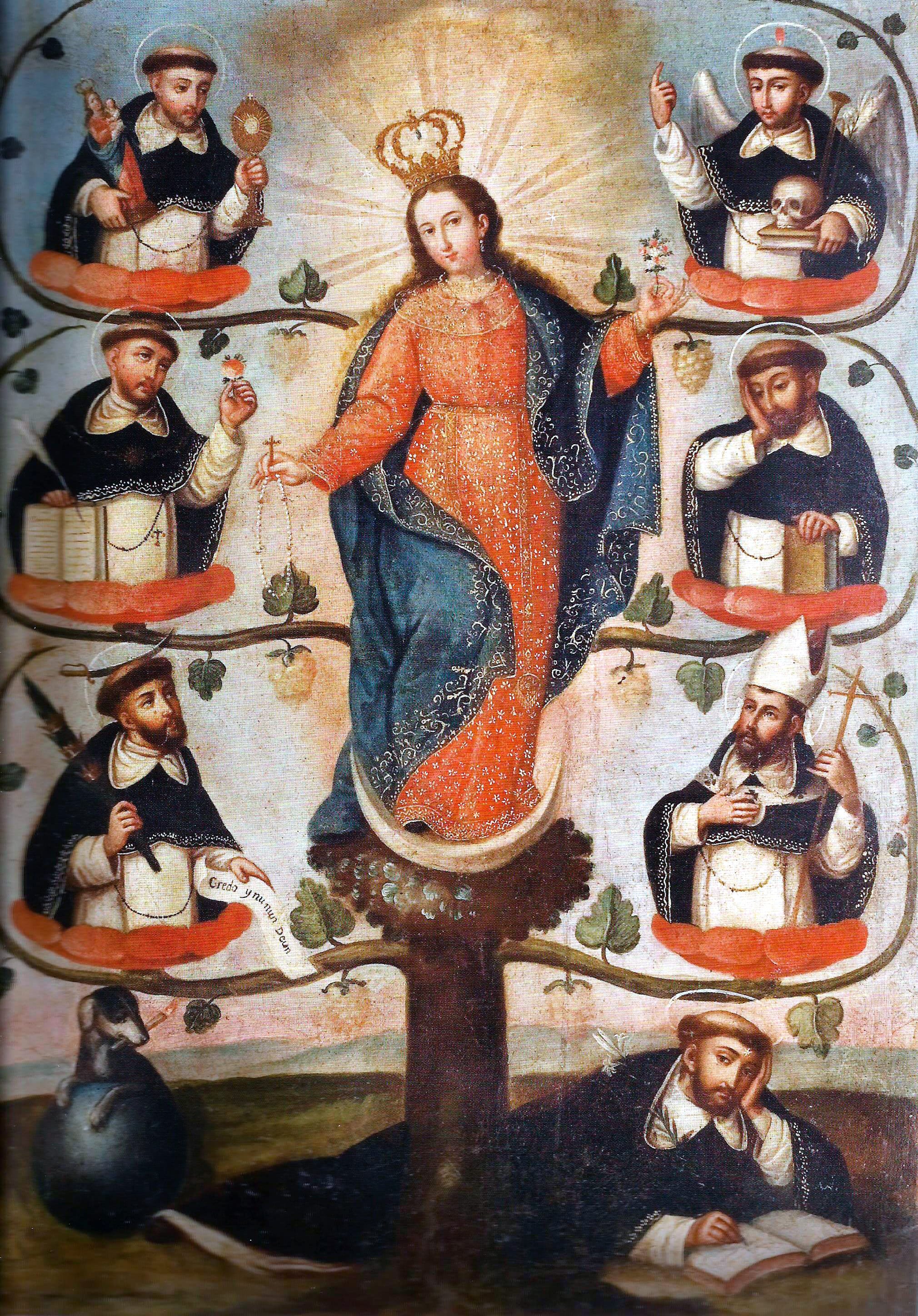 0797 anonimo virgen de la escalera xviii ec