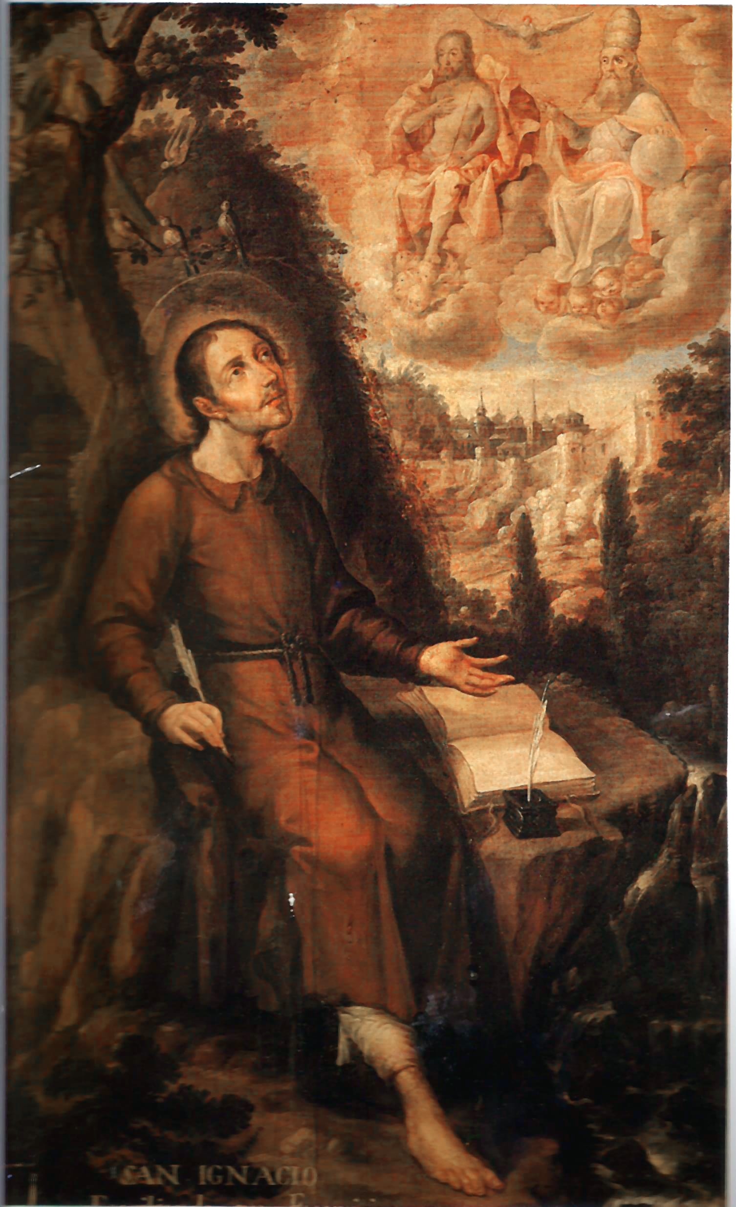 1095 crist%c3%b3bal de villalpando atr. s. ignacio escribiendo ejercicios 1690 99  mx