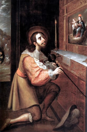 1418 cristobal de villalpando san ignacio velando sus armas  1675 80 mx