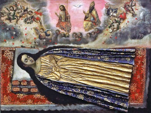 2630 anonimo dormision de la virgen xviii ec