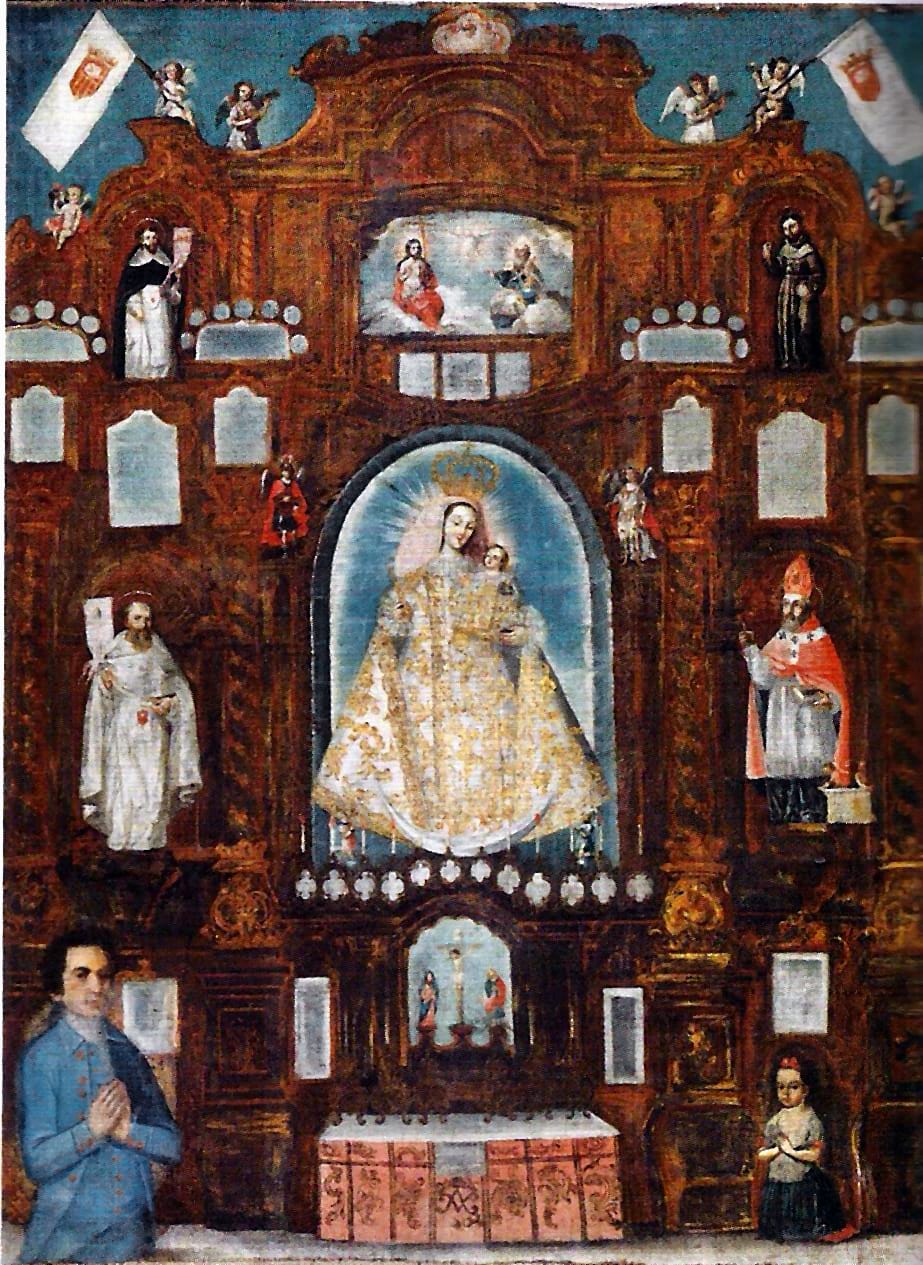 3155 anonimo nuestra se%c3%b1ora de la merced en altar 1750 99 ec
