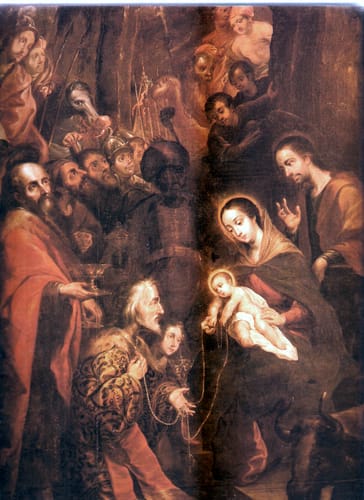 3292 cristobal villalpando adoracion de los reyes  1675 80 mx