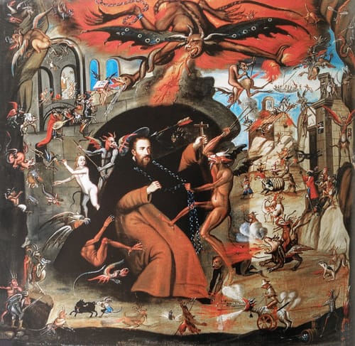 4413 anonimo tentaciones de s antonio abad xvii bo