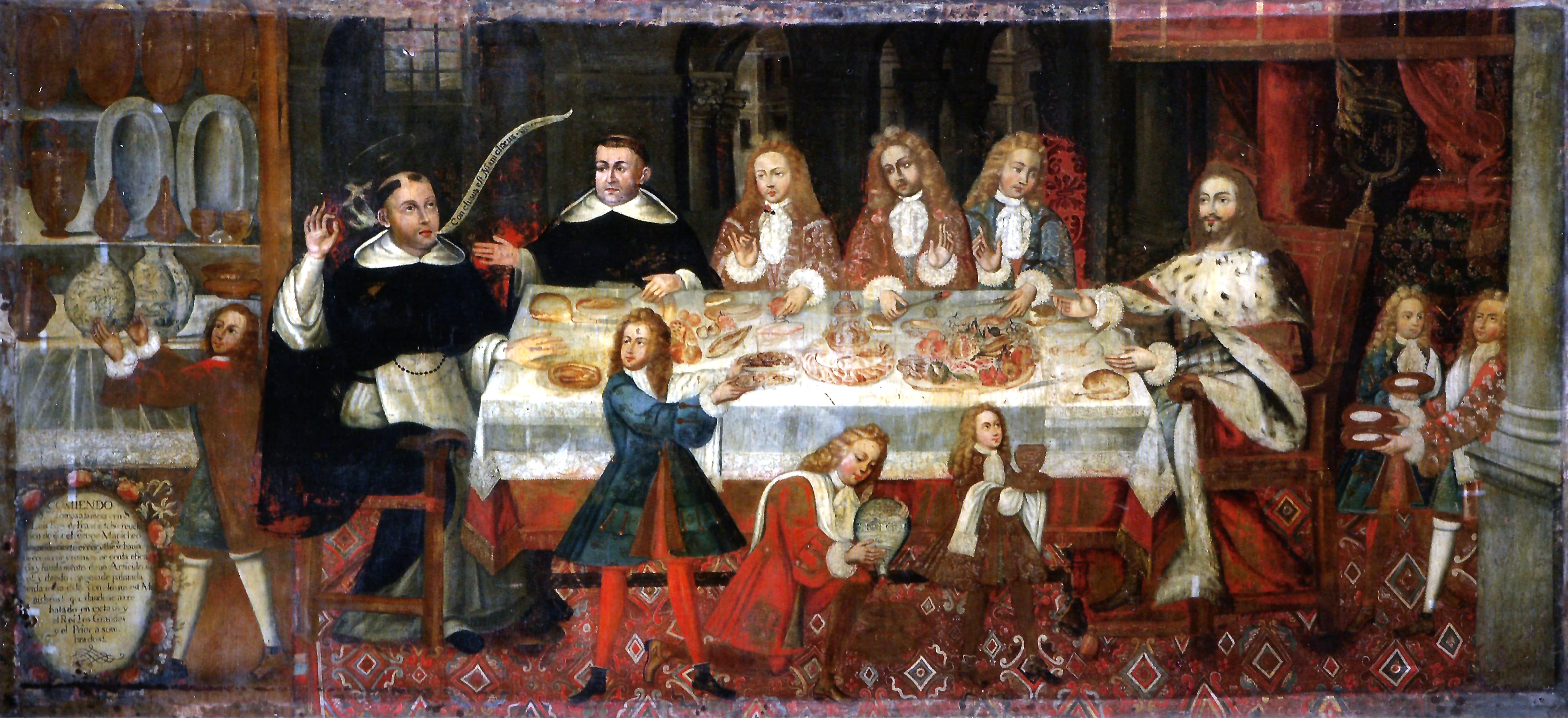 4596 gregorio sanchez anonimo banquete tomas con luis de francia 1735 pe