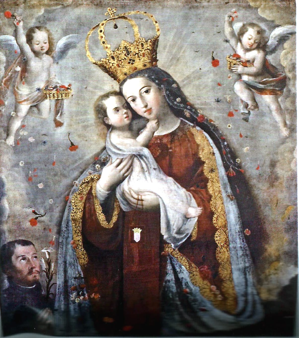 6259 anonimo virgen carmen y donante 1750 99 ec