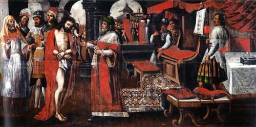7702 anonimo jesus frenta a poncio pilatos xviii ec