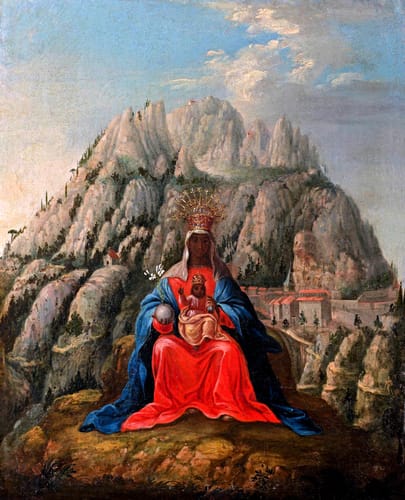 9654 anonimo virgen de montserrate xvii pe