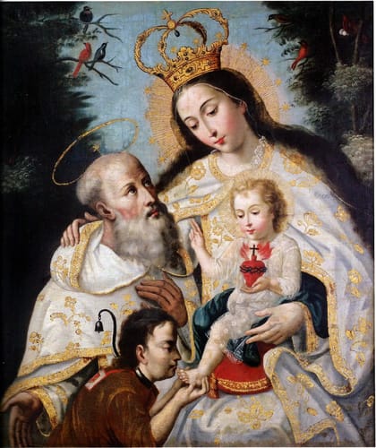 10054 anonimo nuestra sra de la merced con pedro nolasco 1780 99 ec