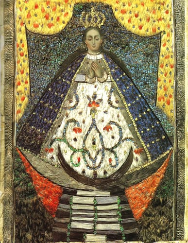 10142 anonimo virgen sobre media luna xviii mx