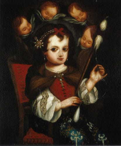 10437 anonimo virgen maria tejedora 1700 pe