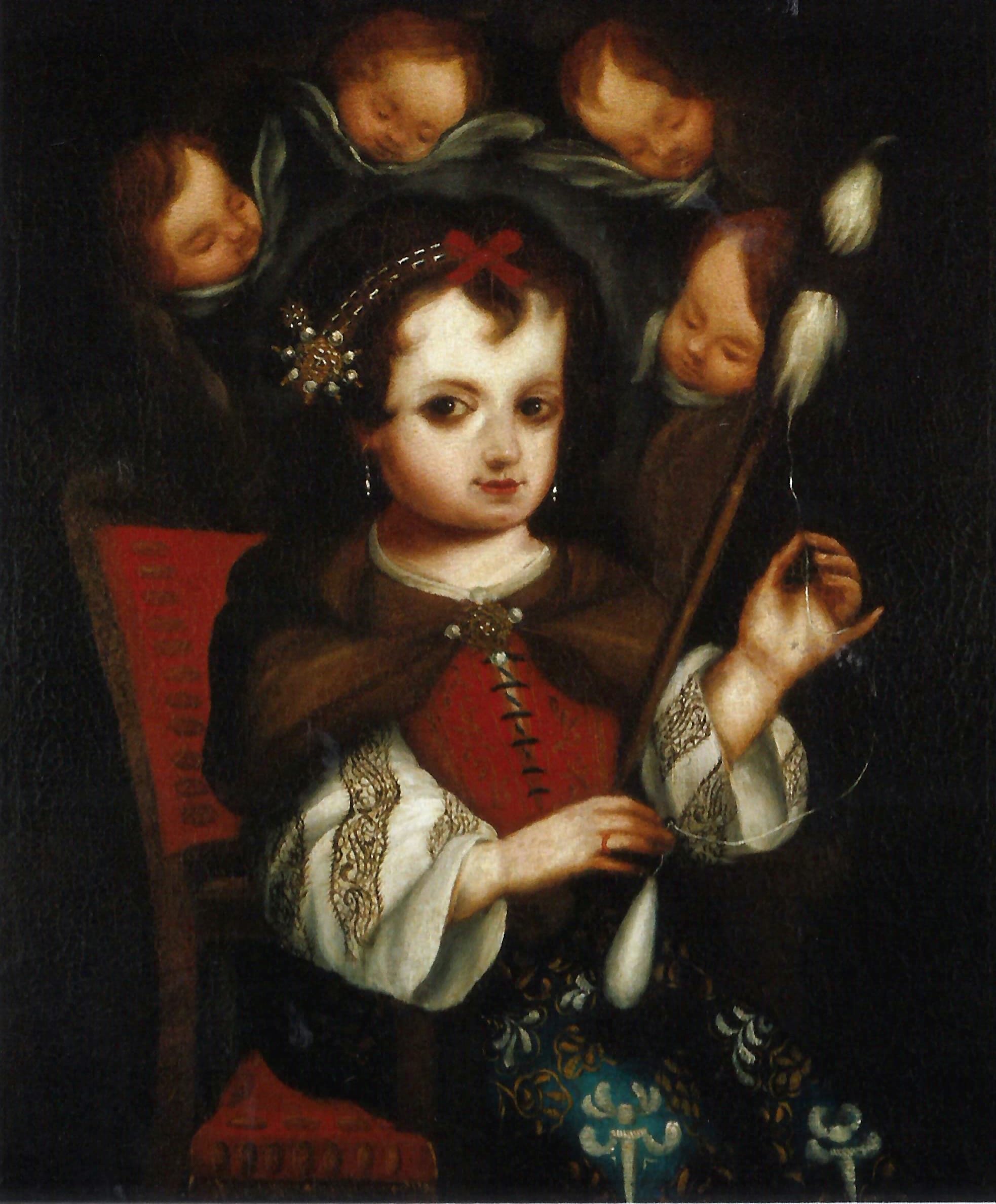 10437 anonimo virgen maria tejedora 1700 pe