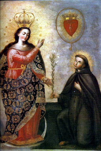 14269 anonimo inmaculada con san gabriel de ancoma xvii pe