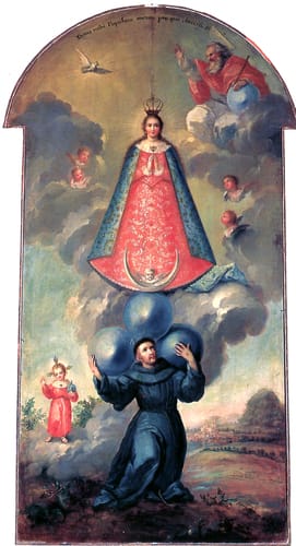 15084 francisco ediardo tresguerras virgen del pueblito y vista de su santuario xviii mx