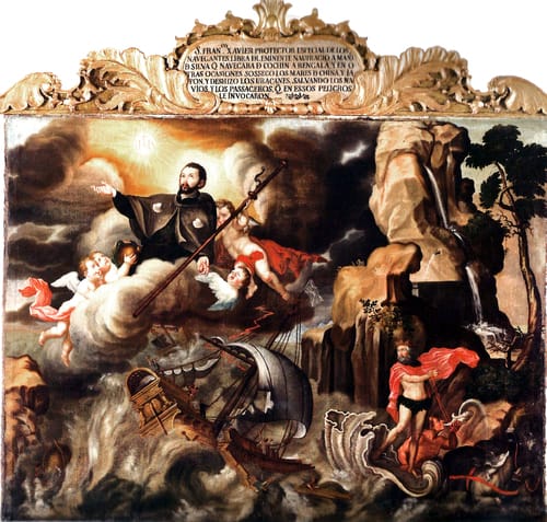 19628 anonimo s francisco javier protector de tempestades en mar 1720 ec
