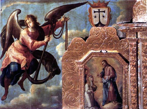 19810 cristobal villalpando arcangel con ancla de rosa de lima 1700 11 mx