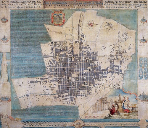 20511 ignacio de castera pano de la ciudad de m%c3%a9xico 1776 mx
