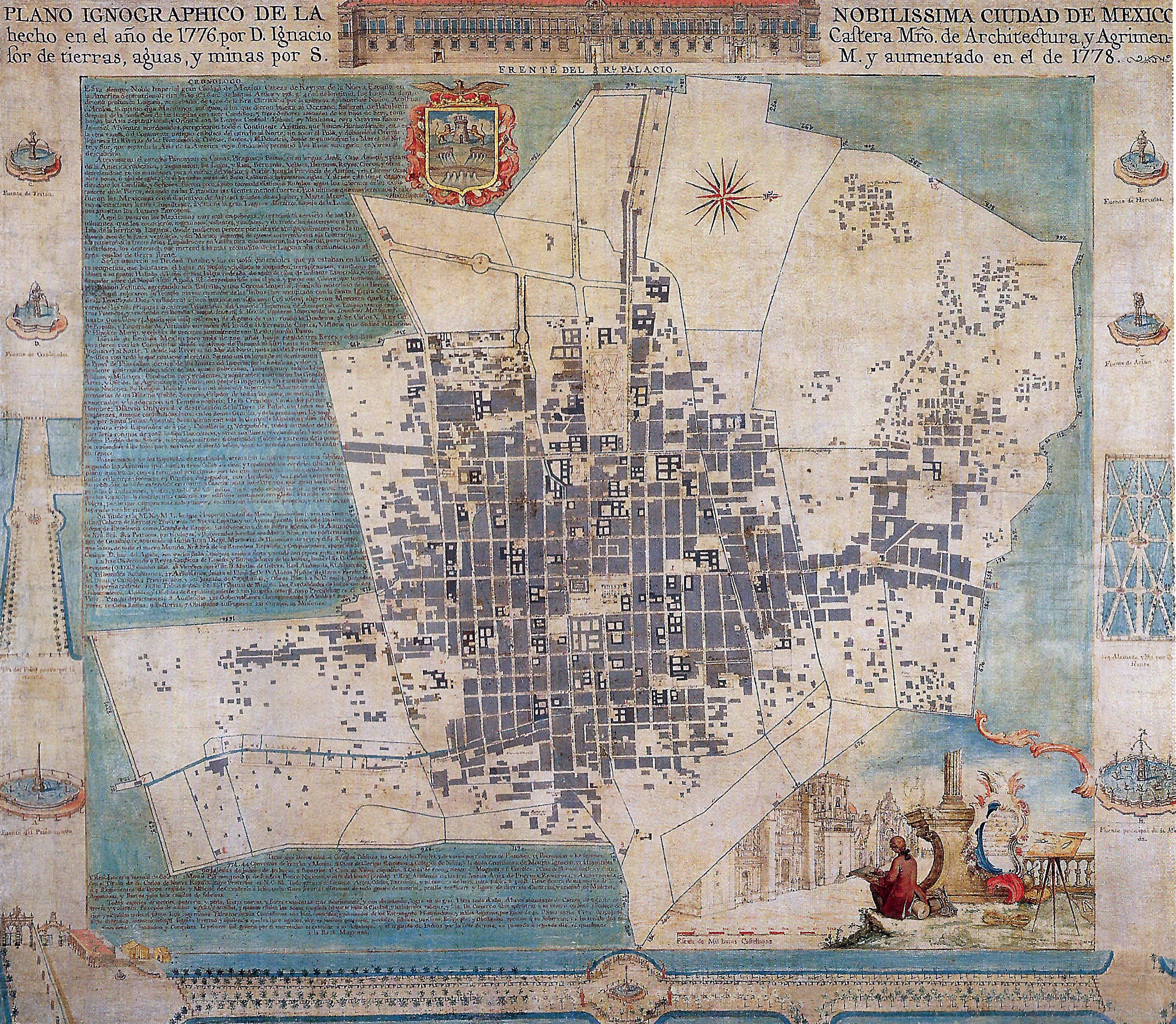 20511 ignacio de castera pano de la ciudad de m%c3%a9xico 1776 mx