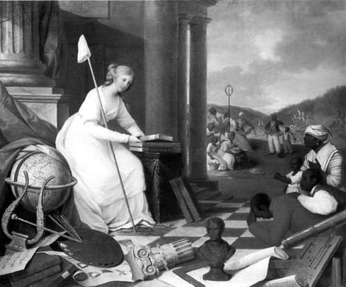 19873 samuel jennings  libertad inconforme con artes y ciencias 1790 eeuu