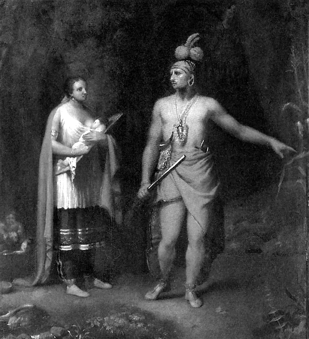 19923 benjamin west guerrero salvaje con familia 1760 eeuu