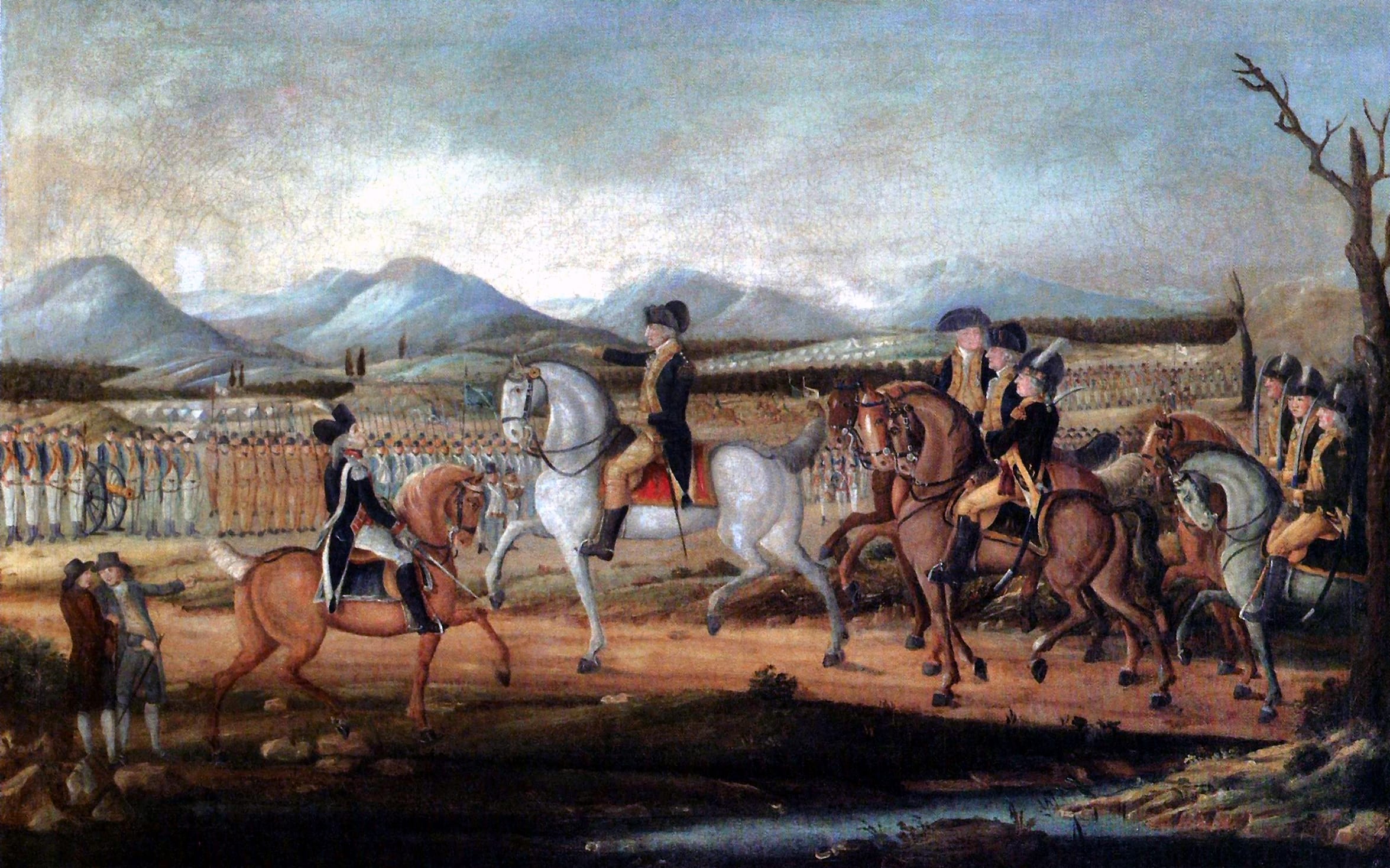 20105 frederick kemmelmeyer washington pasa revista a la armada del oeste en fort cumberland maryland 1795 eu