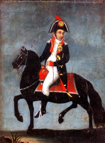 20154 an%c3%b3nimo retrato ecuestre de un capitan de caballer%c3%ada de apolobamba cuzco 1808 pe