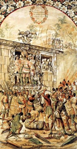 20159 miguel y juan gonzalez conquista de mexico 32 33 pedrada montezuma 1698 mx