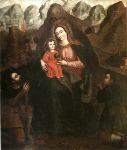 20358 antonio acero de la cruz virgen monserrate dos peregrinos 1669 co