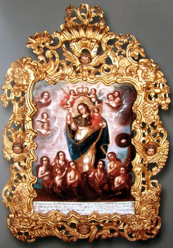 20464 an%c3%b3nimo virgen del rosario con animas purgatorio xviii mx