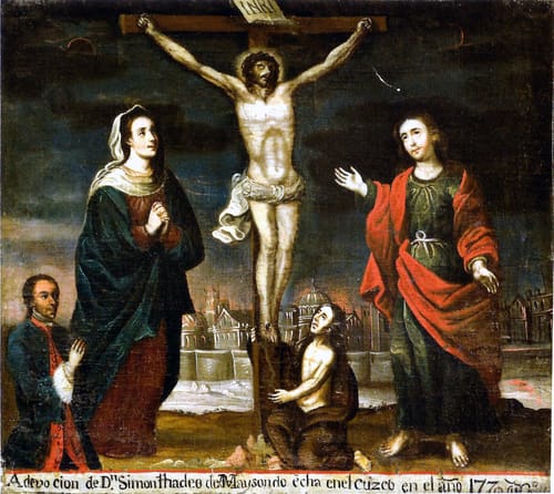 20548 an%c3%b3nimo crucifixi%c3%b3n con simon tadeo de maysondo 1770 pe
