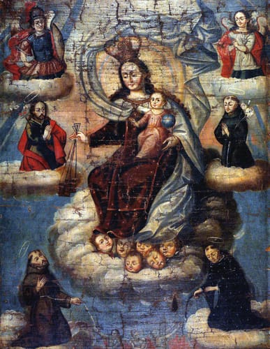 20615 an%c3%b3nimo virgen de montecarmelo con  santos y san jos%c3%a9 1780 pe