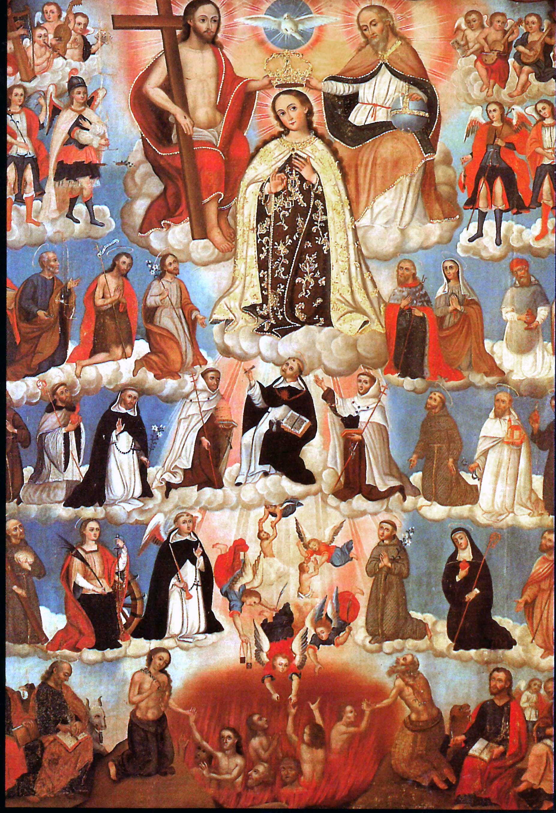 20704 rossell virgen del carmen con corte celestial xviii bo